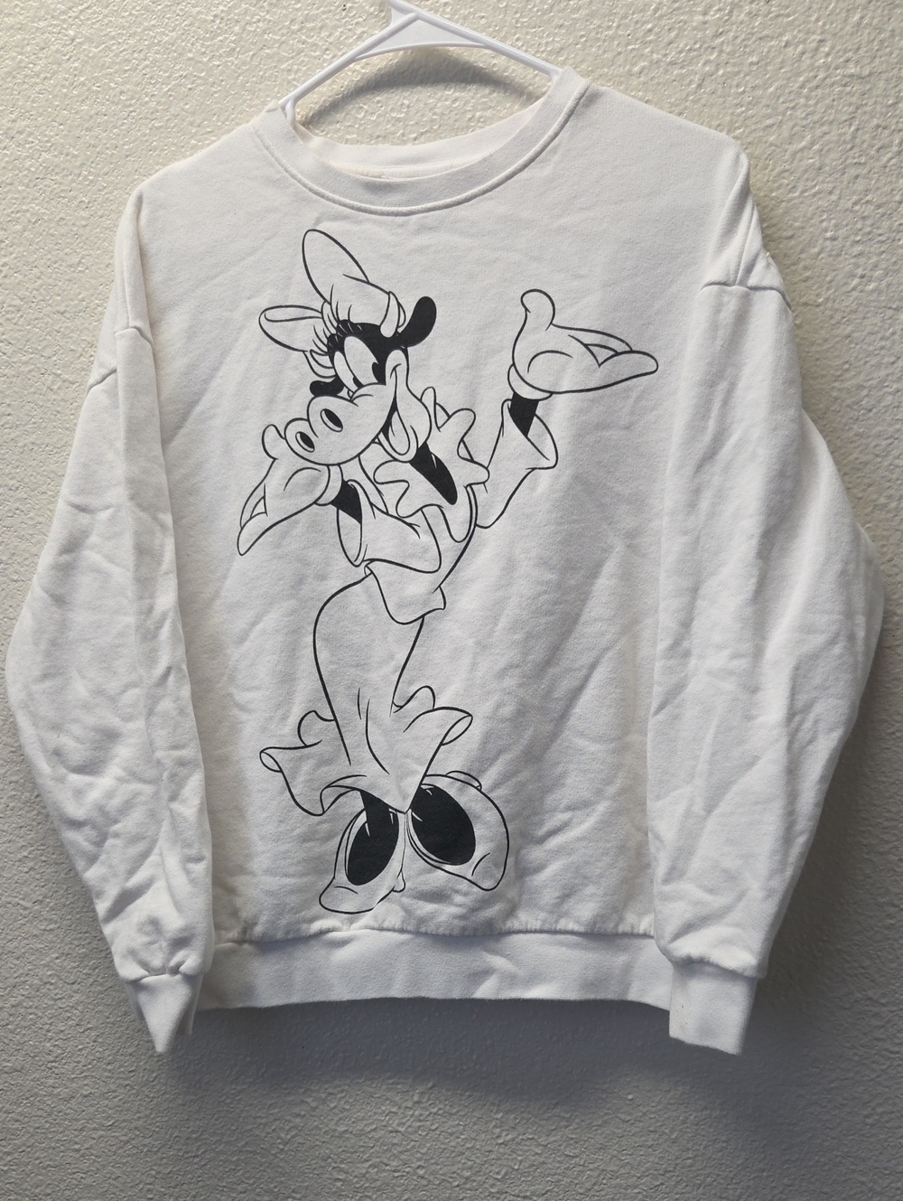 Disney White Crewneck Clarabelle Graphic S